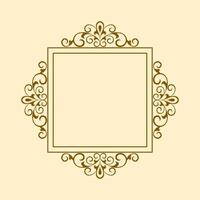 Ornate vintage frame and scroll element vector