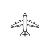 airplane outline icon. vector
