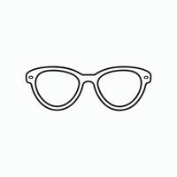 Eyeglasses outline Silhouette icon. vector
