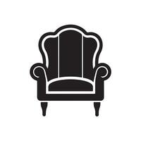 Chair silhouette logo. vector