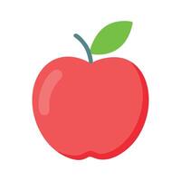 Cute Red Apple with Outline illustration vector