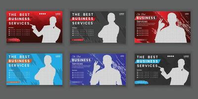 Bundle Online Business Thumbnail and Social Media Or Web Banner Template Design vector