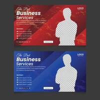 Creative Business Thumbnail Modern Corporate Online Web Banner and Thumbnail Template Design vector