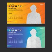 The Best Agency Thumbnail Flat design and Live Stream Online Service vector
