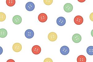 Horizontal background with colorful sewing buttons. Seamless pattern with clothes buttons. vector