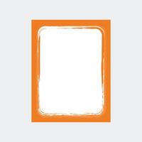 a rectangular frame with a vibrant orange border. The border has a slightly textured, brushstroke appearance, giving it a hand-painted look. vector