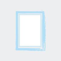 a simple, rectangular frame with a light blue color. The frame has a slightly textured or brushstroke appearance. vector