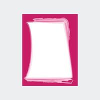 a rectangular shape with a vibrant pink background. In the center, there is a white area that appears to be a blank canvas or a piece of paper. vector
