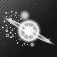 a star and a light on background vector