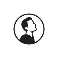 man, black icon design vector