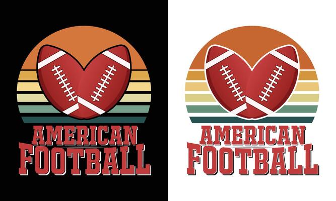 Retro Vintage American Football Typography Design