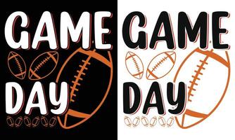 Game Day Typography Design For American Football vector