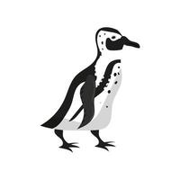 A penguin is standing on a white background vector