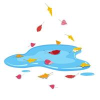 Autumn leaves falling from the sky vector