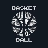 Basketball illustration and typography, perfect for t-shirts, hoodies, prints etc vector