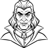 Dracula coloring pages vector