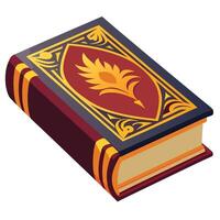 ornately designed closed books with decorative covers, featuring intricate patterns, floral motifs, and elegant detailing symbolizing heritage and tradition. vector