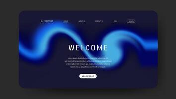 futuristic landing page background with gradient mesh, Website UI design vector