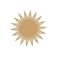 beige shape starburst icon, sunburst badge sale. Design element Empty tag stamp price vector