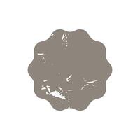 Sunburst icon grunge badge tag. Starburst gray shabby promo banner design element Empty sale label vector