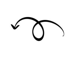 Curved Wavy Arrow vector