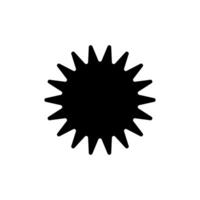 Sunburst icon badge tag. Starburst black promo banner design element Empty sale label vector