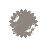 gray grunge shape starburst icon, sunburst shabby badge sale. Design element Empty tag stamp price vector