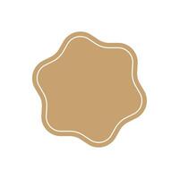 beige shape starburst icon, sunburst badge sale. Design element Empty tag stamp price vector