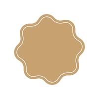 beige shape starburst icon, sunburst badge sale. Design element Empty tag stamp price vector