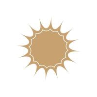 Starburst, sunburst price tag, shape label. Empty, beige price flash for promotion, marketing, sales concept vector