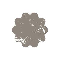 Grunge starburst, shabby sunburst price tag, shape label. Empty, beige price flash for promotion, marketing, sales concept vector
