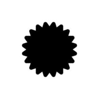 black starburst icon, sunburst badge. Design element stamp price vector