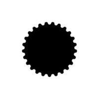 Sunburst icon badge tag. Starburst black promo banner design element Empty sale label vector