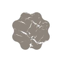 gray grunge shape starburst icon, sunburst shabby badge sale. Design element Empty tag stamp price vector