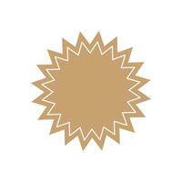 Starburst, sunburst price tag, shape label. Empty, beige price flash for promotion, marketing, sales concept vector