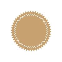 Sunburst icon badge tag. Starburst beige promo banner design element Empty sale label vector
