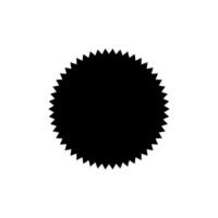Sunburst icon badge tag. Starburst black promo banner design element Empty sale label vector