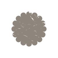 gray grunge shape starburst icon, sunburst shabby badge sale. Design element Empty tag stamp price vector