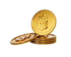 3d Stack Of Golden Thailand Baht Coins Shiny Rounded Coins Stack 3d Illustration png