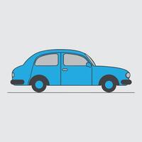 a simple, compact car with smooth, rounded edges vector