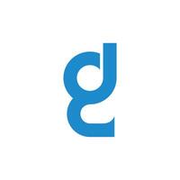 letter dc curves loop simple logo vector