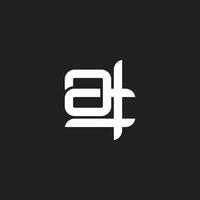 letter at linked geometric linear logo vector
