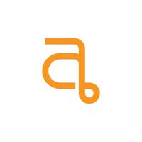 letter a alpha infinity loop simple linear logo vector