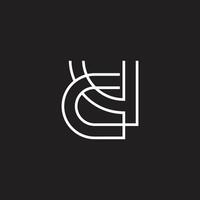 letter c4 abstract thin linear simple logo vector