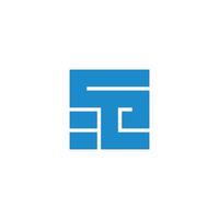 letter cse squares linear simple logo vector
