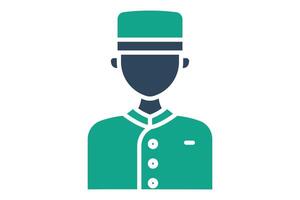 Concierge icon. solid icon style. icon related to reception. hotel elements illustration vector