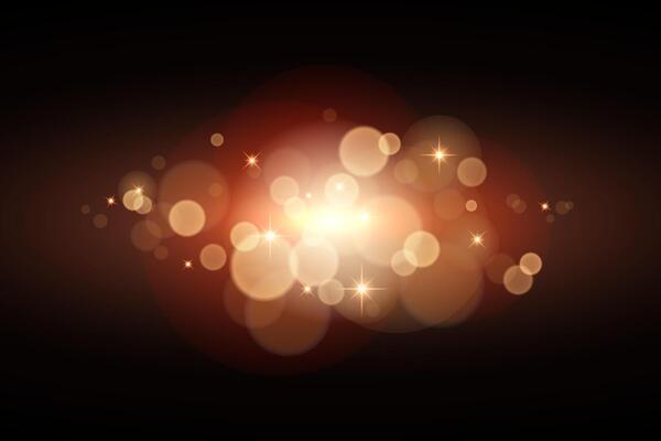 Bokeh light blur texture overlay . Christmas glowing bokeh light and sparks for design. Holiday light effect flash for design cards, invitations, banners. illustration