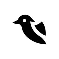A black bird icon on a white background vector