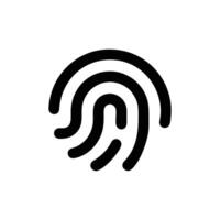 A black and white image of a fingerprint vector