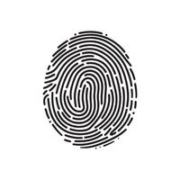 Fingerprint icon on white background vector